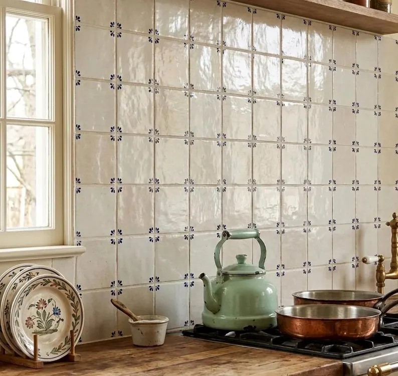 Handpainted Tiles for Backsplash | Etsy (Global)