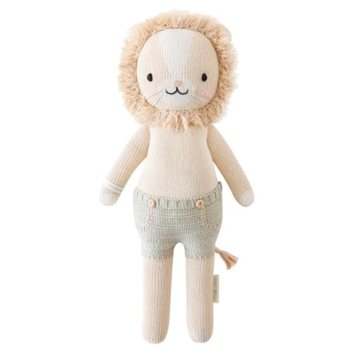 cuddle + kind Sawyer The Lion Little 13" Hand-Knit Doll – 1 Doll = 10 Meals, Fair Trade, Heirloom Quality, Handcrafted in Peru, 100% Cotton Yarn | Amazon (US)