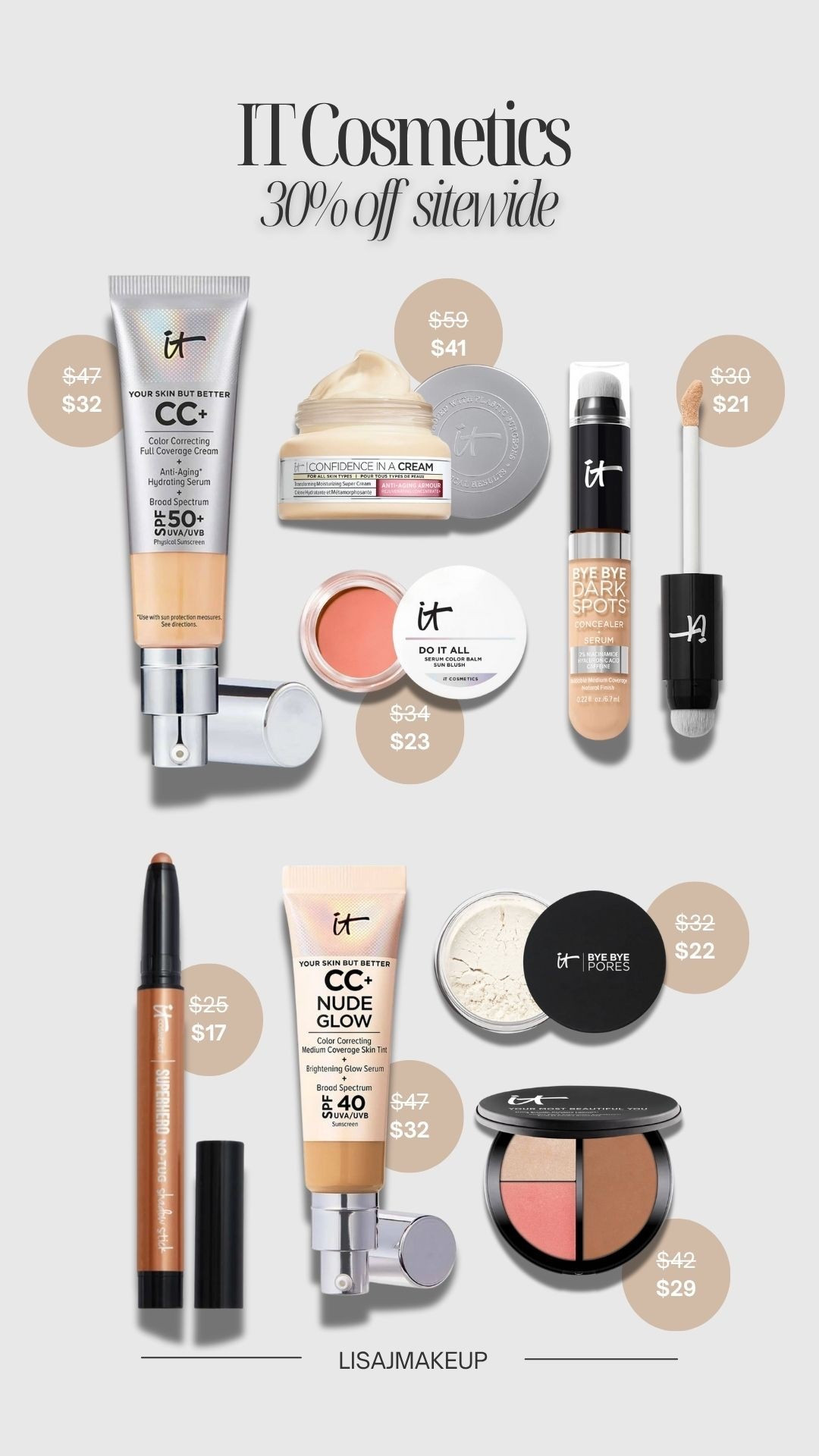 SALE ALERT 🚨 
IT Cosmetics 30% off Sitewide 

#LTKSaleAlert #LTKBeauty