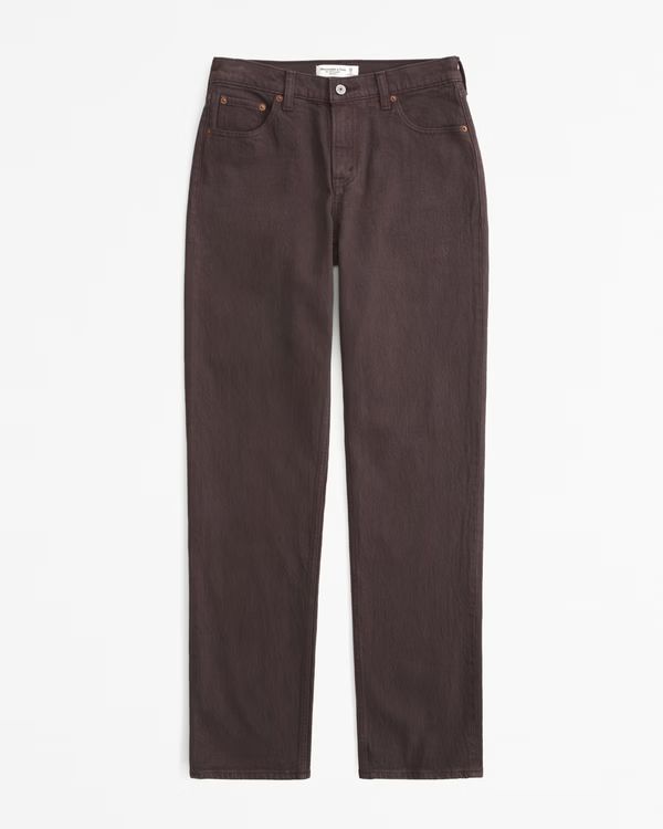 Curve Love Mid Rise 90s Straight Jean | Abercrombie & Fitch (US)