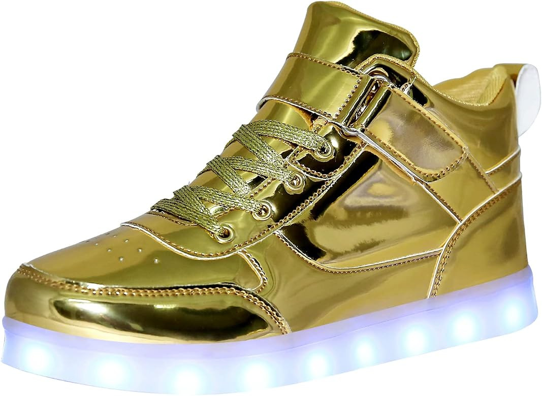 JEVRITE Unisex Light Up Shoes LED Shoes USB Charging High Top for Women Men Sneakers Couples Shoe... | Amazon (US)