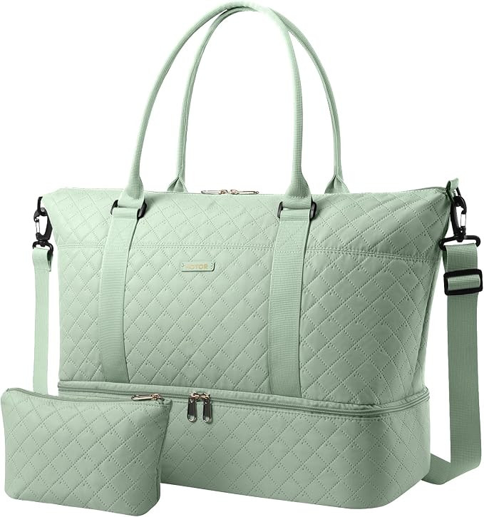 HOTOR Travel Duffel Bag - Weekender Bags for Women, Gym Tote Bags with Shoe Compartment, Carry On... | Amazon (US)