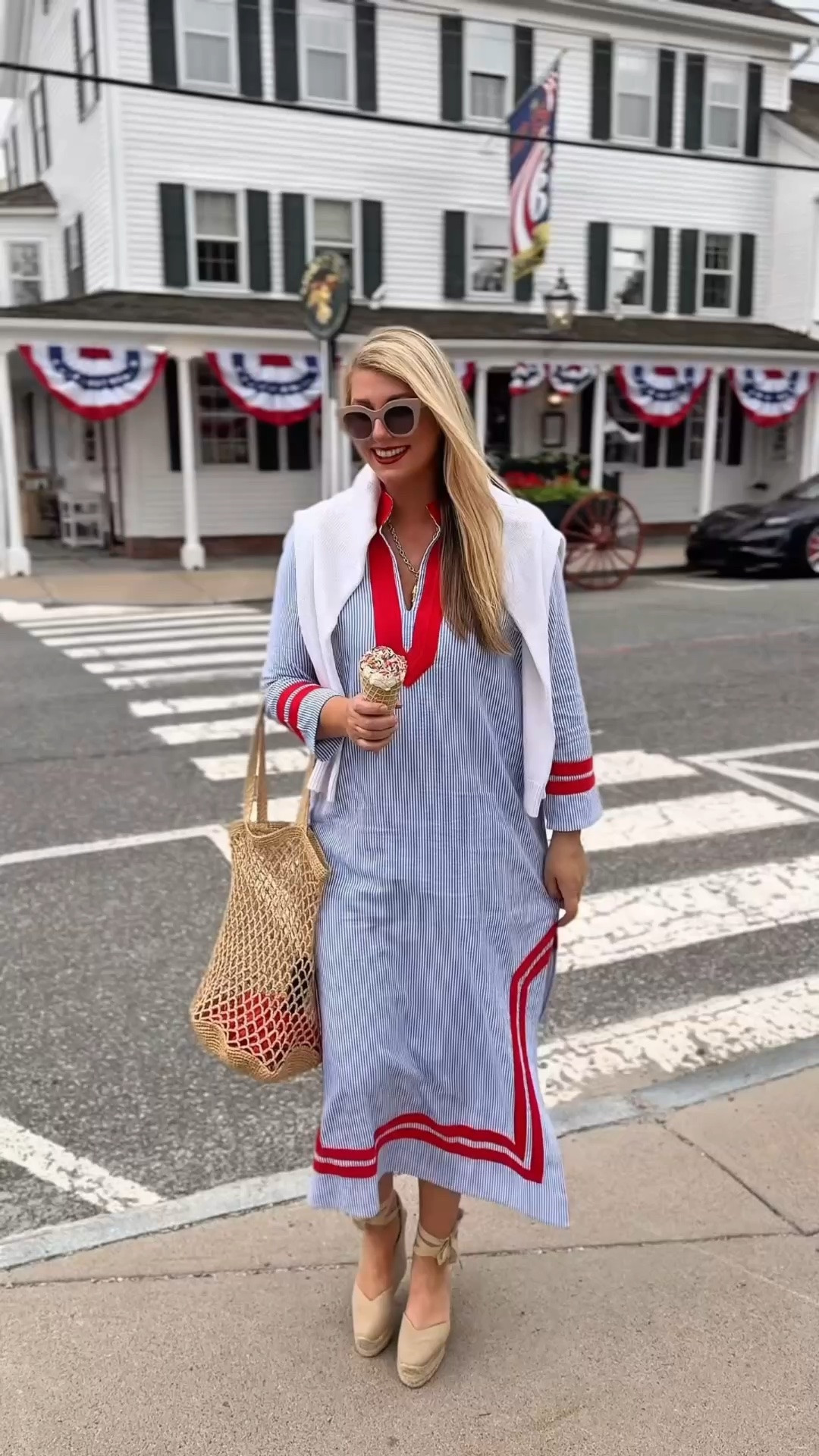 Ready to ship. Lightweight cotton seersucker dresses made for summer. Love the red trim & embroidery on these. Perfect for the 4th too, keeps you cool.

#LTKOver40 #LTKTall