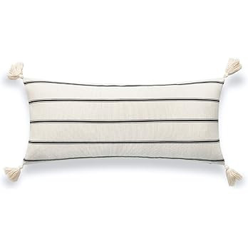 Hofdeco Modern Boho Moroccan Indoor Outdoor Long Lumbar Pillow Cover ONLY for Bed, Backyard, Couc... | Amazon (US)