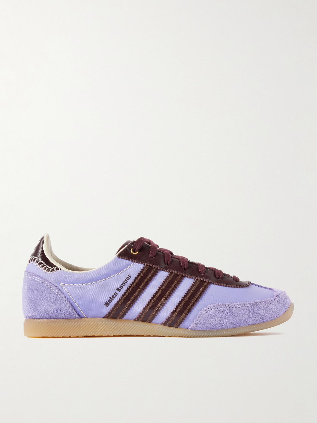 adidas Originals - + Wales Bonner Japan Suede- And Leather-trimmed Canvas Sneakers - Lilac | NET-A-PORTER (UK & EU)