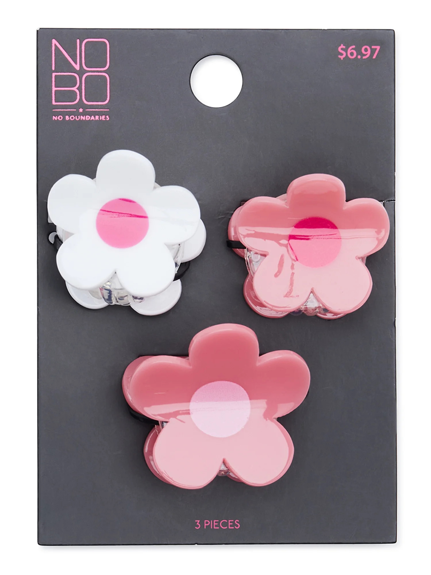 No Boundaries Juniors Decorative Hair Clips, 3-Pack | Walmart (US)