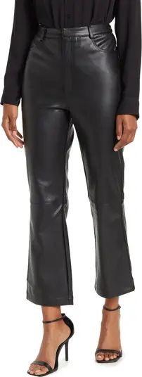 Lucy Paris Faux Leather Flat Front Crop Pants | Nordstromrack | Nordstrom Rack