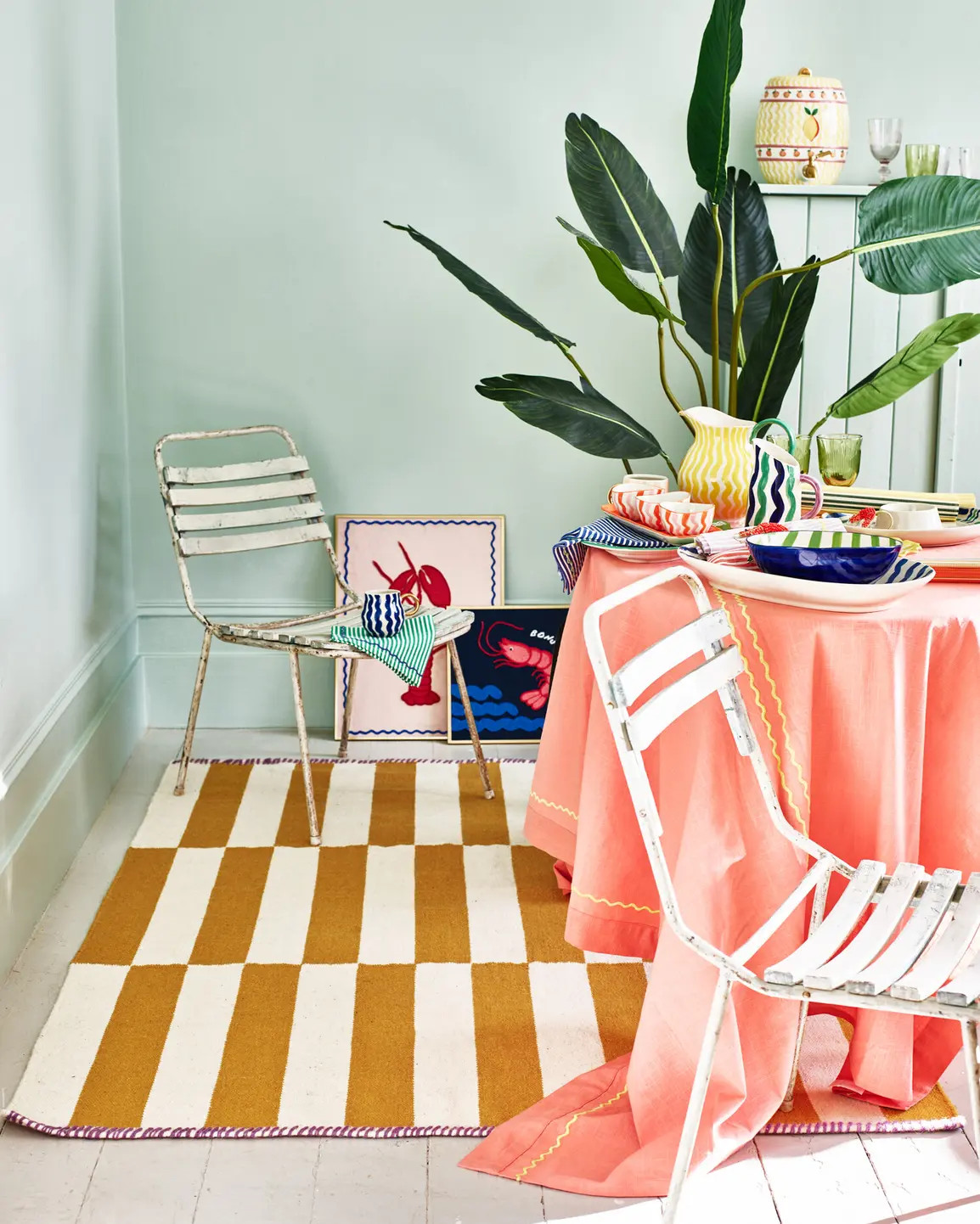 Simeon Woven Striped Cotton Runner Rug | Oliver Bonas | Oliver Bonas (Global)