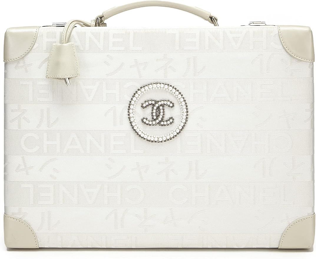 Amazon.com: Chanel, Pre-Loved White Satin Ginza Briefcase LTD, White : Clothing, Shoes & Jewelry | Amazon (US)