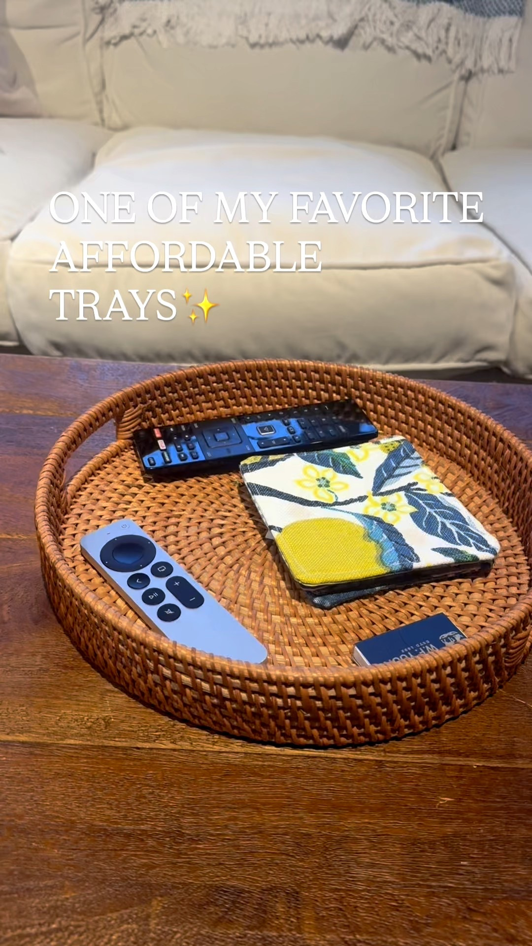 ✨Love a good tray to corral all your remotes, coasters, or whatever else that’s loose on your coffee table!
✨Also great on your kitchen table for the napkins, salt and pepper…
✨Tagging a few other trays I love! 

#trays

#LTKHome