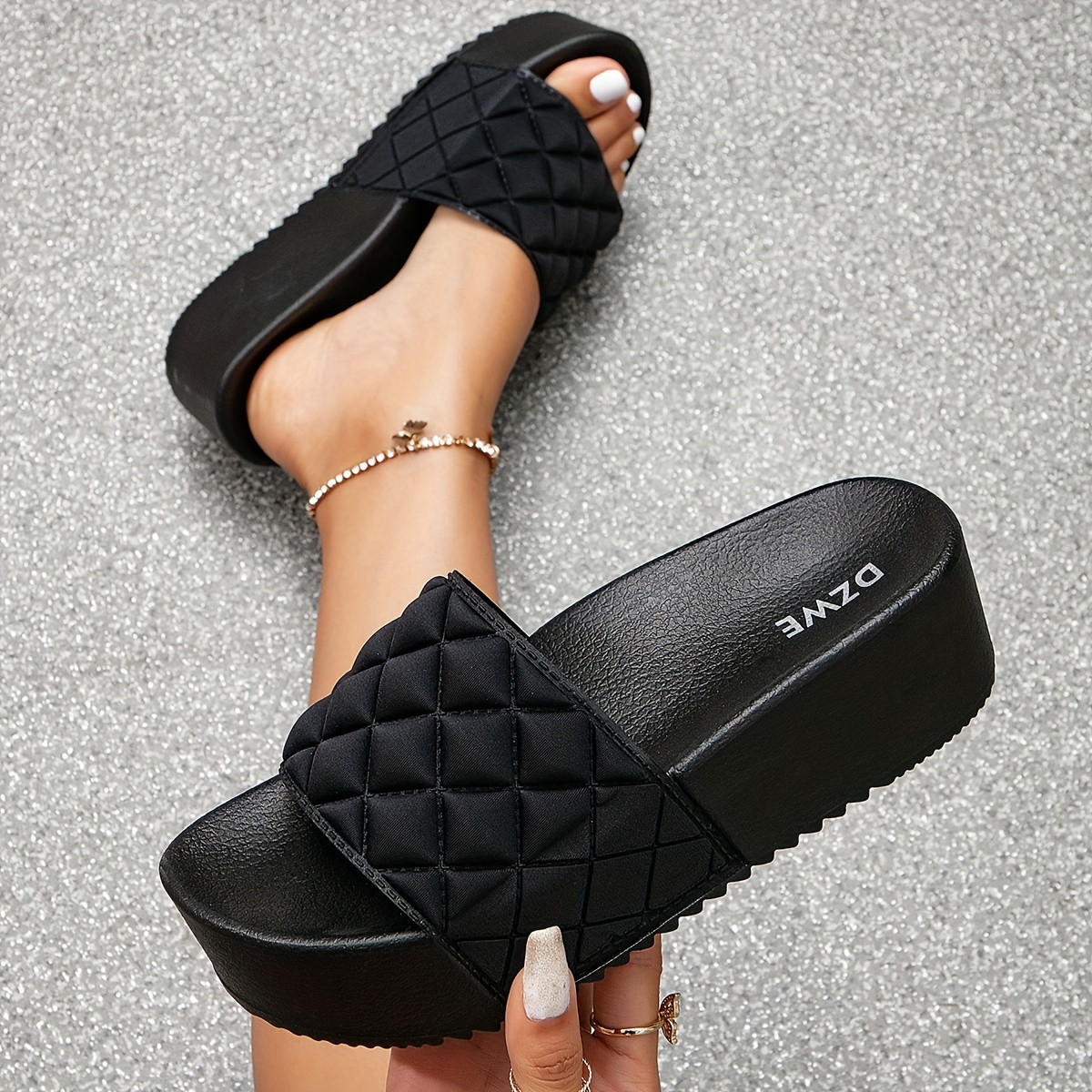 Women's Plaid Pattern Platform Sandals Casual Slip Summer - Temu | Temu Affiliate Program