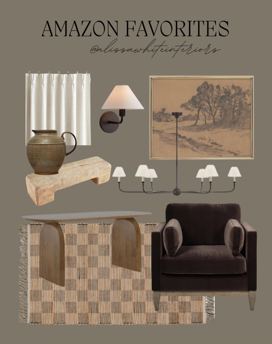 Roundup of my current Amazon favorites. 

Curtains. Vase. Wooden riser. Art. Chandelier. Area rug. Checker. Accent chair. Dining table. Sconce. 

#LTKsalealert #LTKfindsunder100 #LTKhome