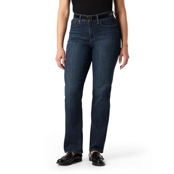 Levi Strauss Signature Women's Mid Rise Straight Jeans | Walmart (US)