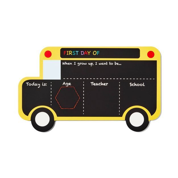 First and Last Day of School Reversible School Bus Sign - Mondo Llama&#8482; | Target