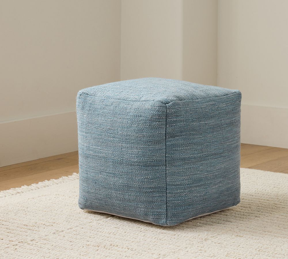 Woven Textured Pouf | Pottery Barn (US)