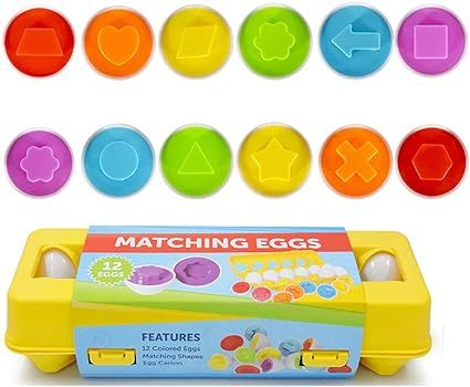 Easter Matching Eggs Connect Eggs Carton Toys Gifts for 1 2 3 Years Old Kids Toddler Baby Girls B... | Amazon (US)