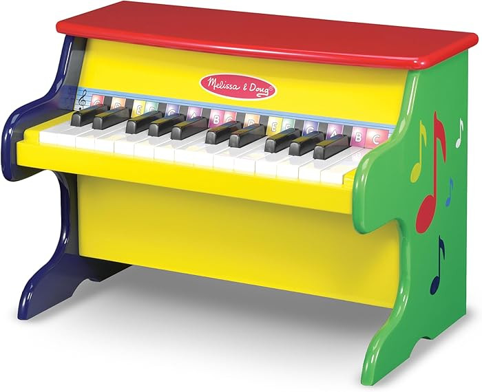 Melissa & Doug Learn-to-Play Piano with 25 Keys and Color-Coded Songbook Toy Piano Kids, Toddler ... | Amazon (US)