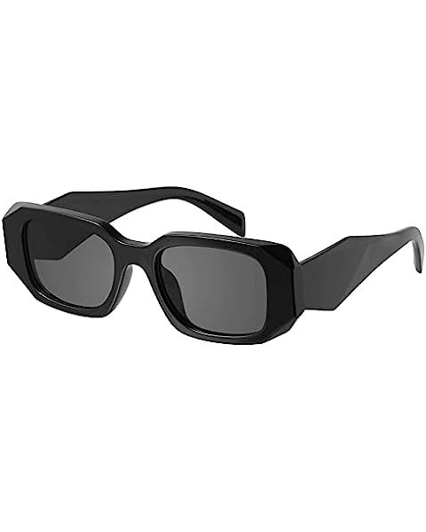Dollger Retro Rectangle Sunglasses for Women Trendy Irregular Vintage 90s Small Sunglasses UV400 ... | Amazon (US)