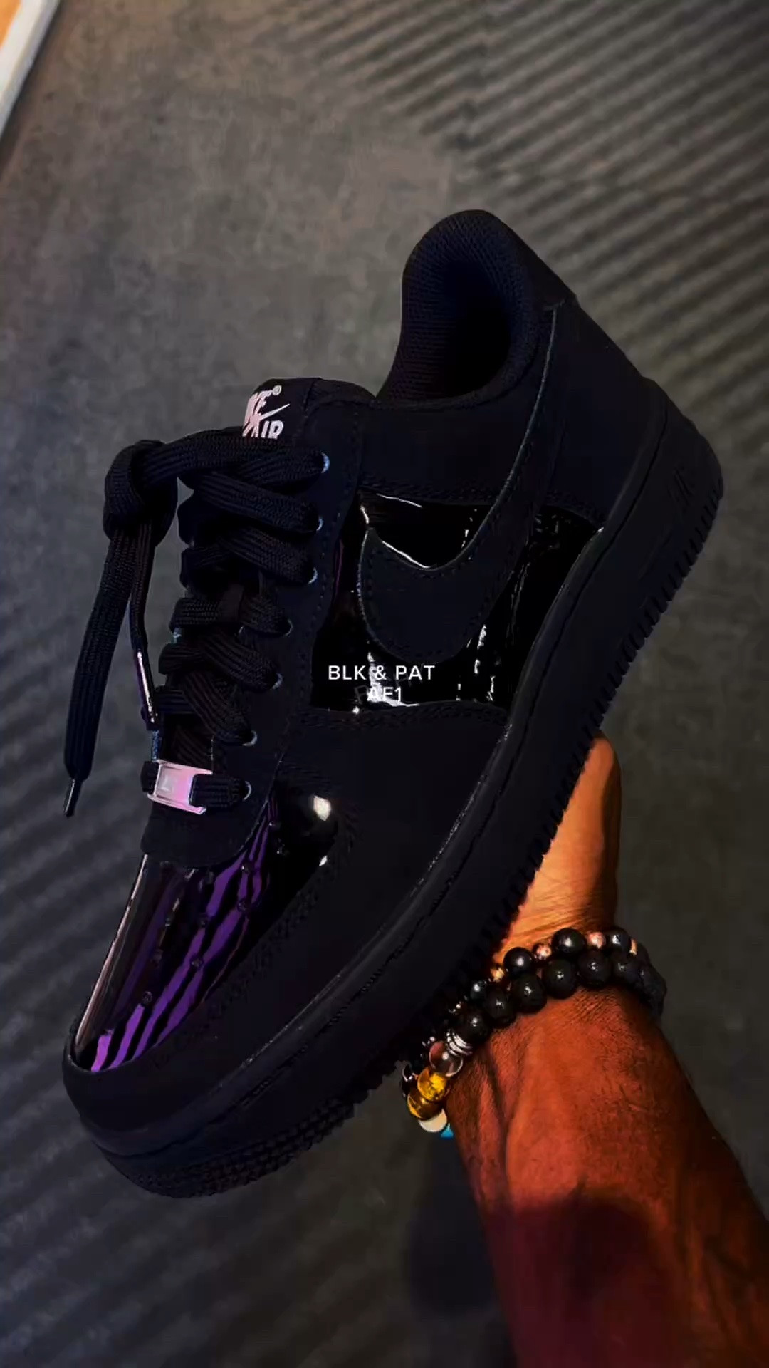#sneakers #blackaf1 #venom #patentleather #nike #af1