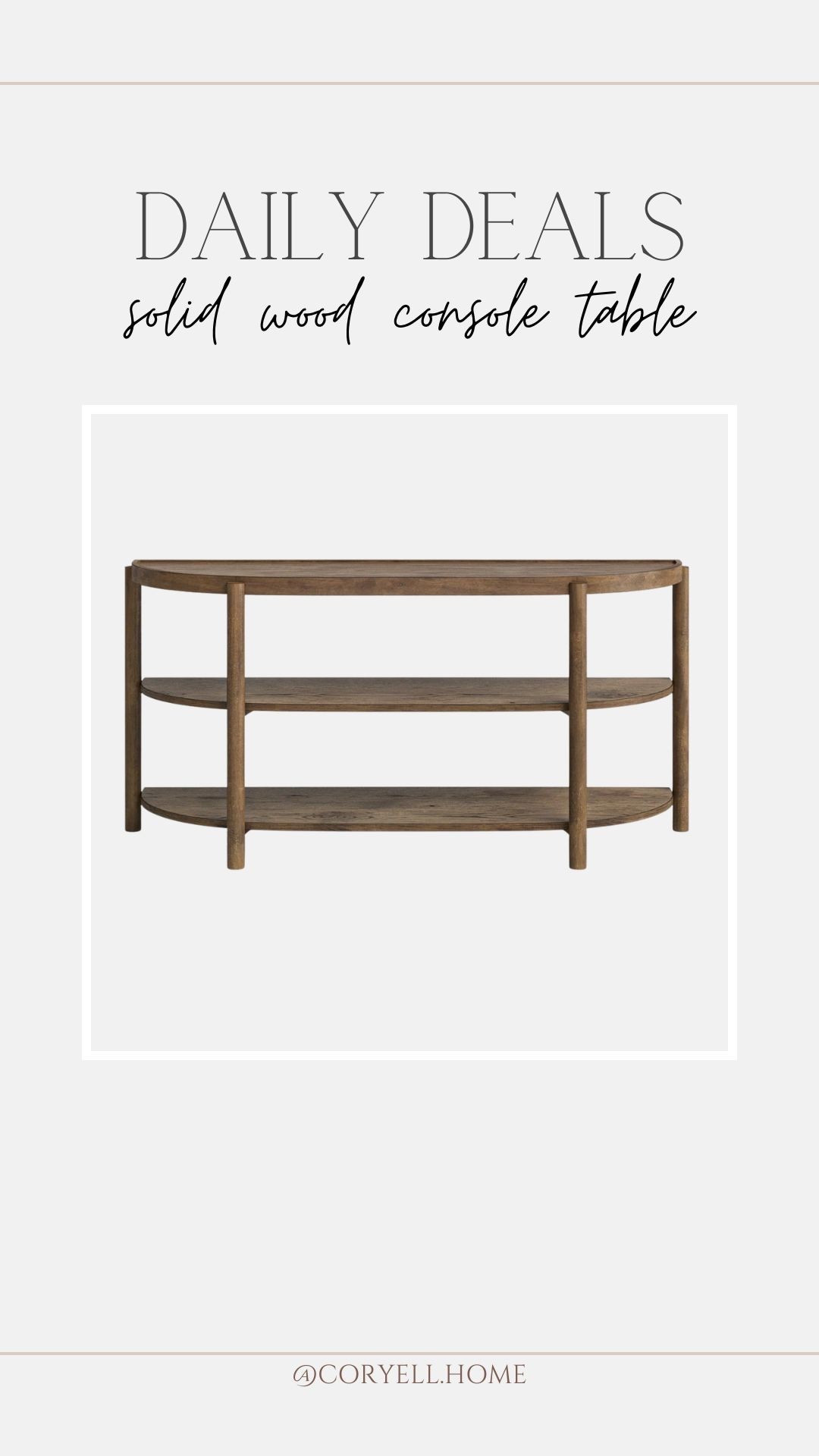 This solid wood console is beautiful! A unique shape and style, and provides ample room for styling your favorite pieces. Fairly affordable too! 

#LTKSaleAlert #LTKStyleTip #LTKHome