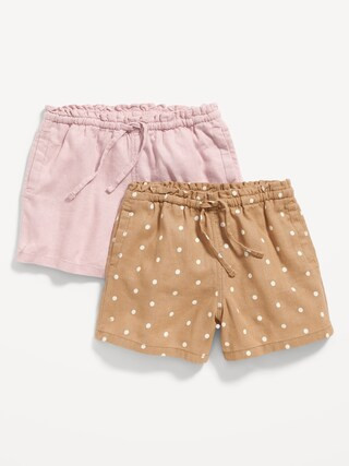 Linen-Blend Pull-On Shorts 2-Pack for Toddler Girls | Old Navy (US)