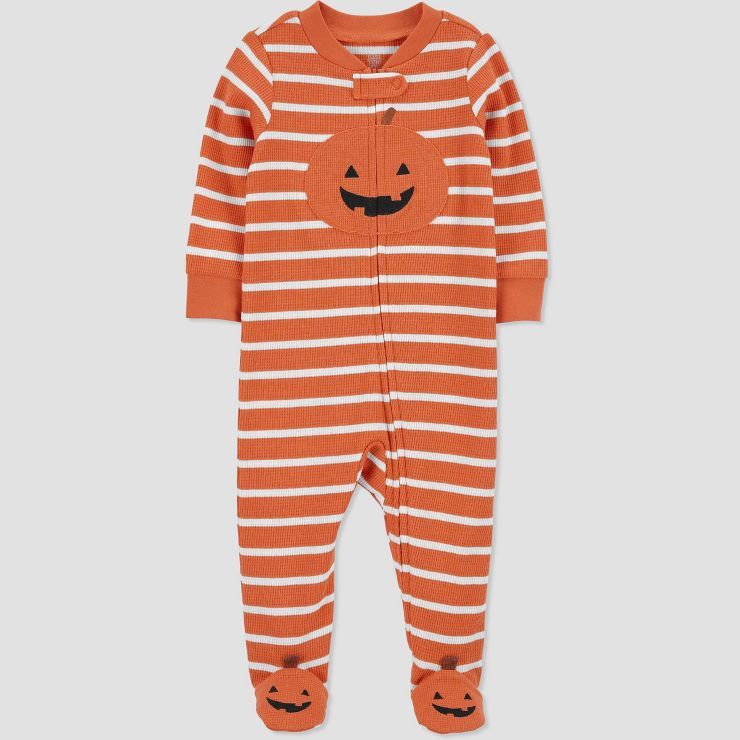 Carter's Just One You® Baby Pumpkin Footed Pajama - Orange | Target