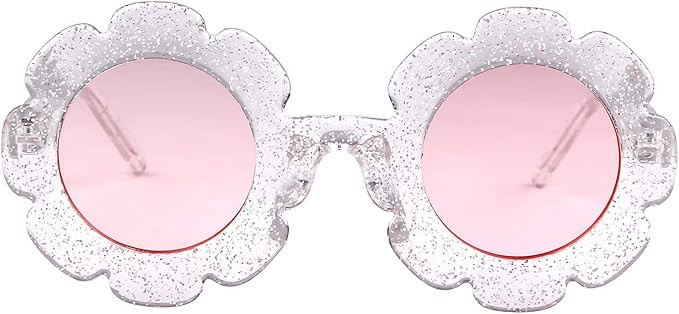 Sunglasses for Kids Round Flower Cute Glasses UV 400 Protection Children Girl Boy Gifts | Amazon (US)