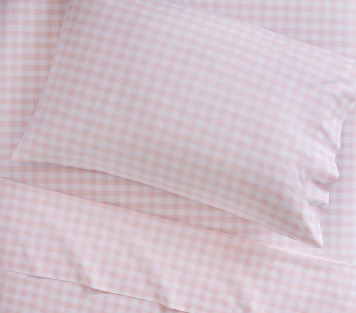 Check Organic Sheet Set & Pillowcases | Pottery Barn Kids