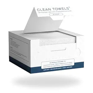 Clean Skin Club Clean Towels™, 100% USDA Biobased Dermatologist Approved Face Towel, Disposable... | Amazon (US)