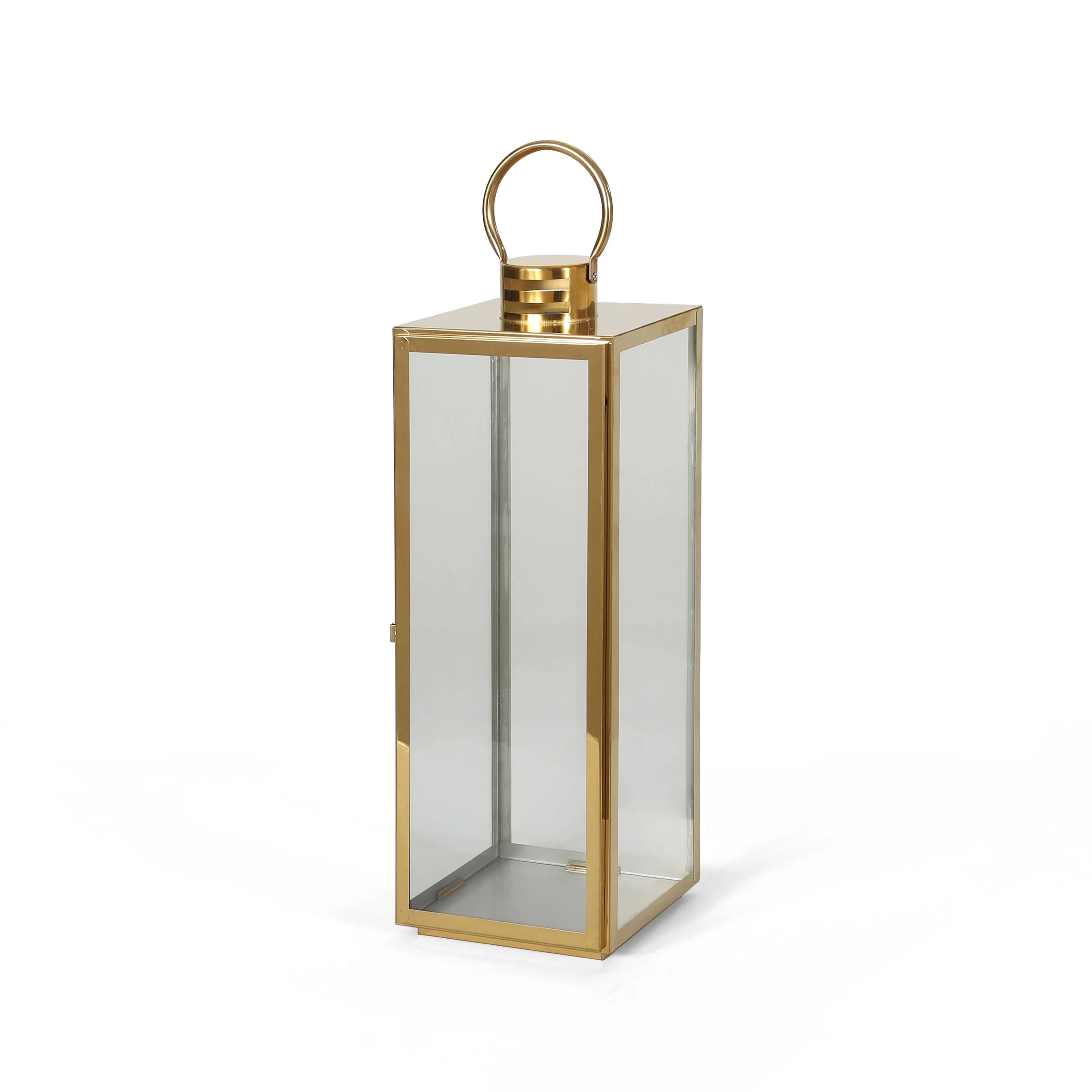 GDF Studio Westmount Indoor/Outdoor Stainless Steel 24" Lantern, Gold | Walmart (US)
