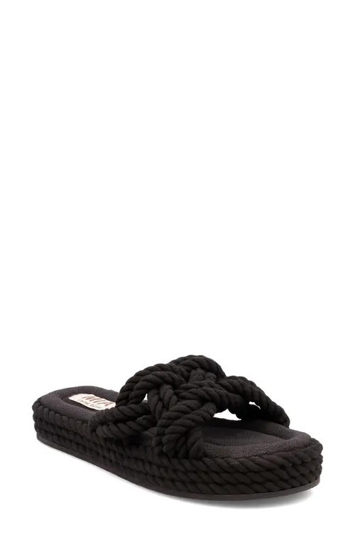 MIA Limited Edition Miko Sandal in Black Rope at Nordstrom, Size 10 | Nordstrom
