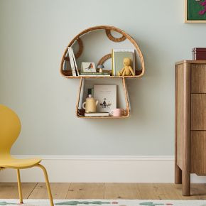 Kids Mushroom Rattan Shelf | West Elm (US)