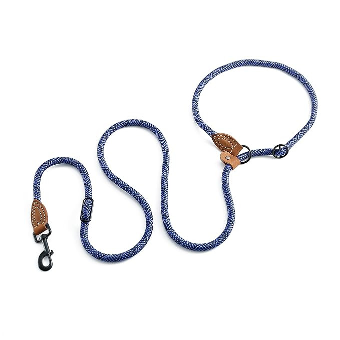 Mile High Life Hands Free Leather Tailor Handle Mountain Climbing Dog Rope 6FT Leash with Heavy D... | Amazon (US)