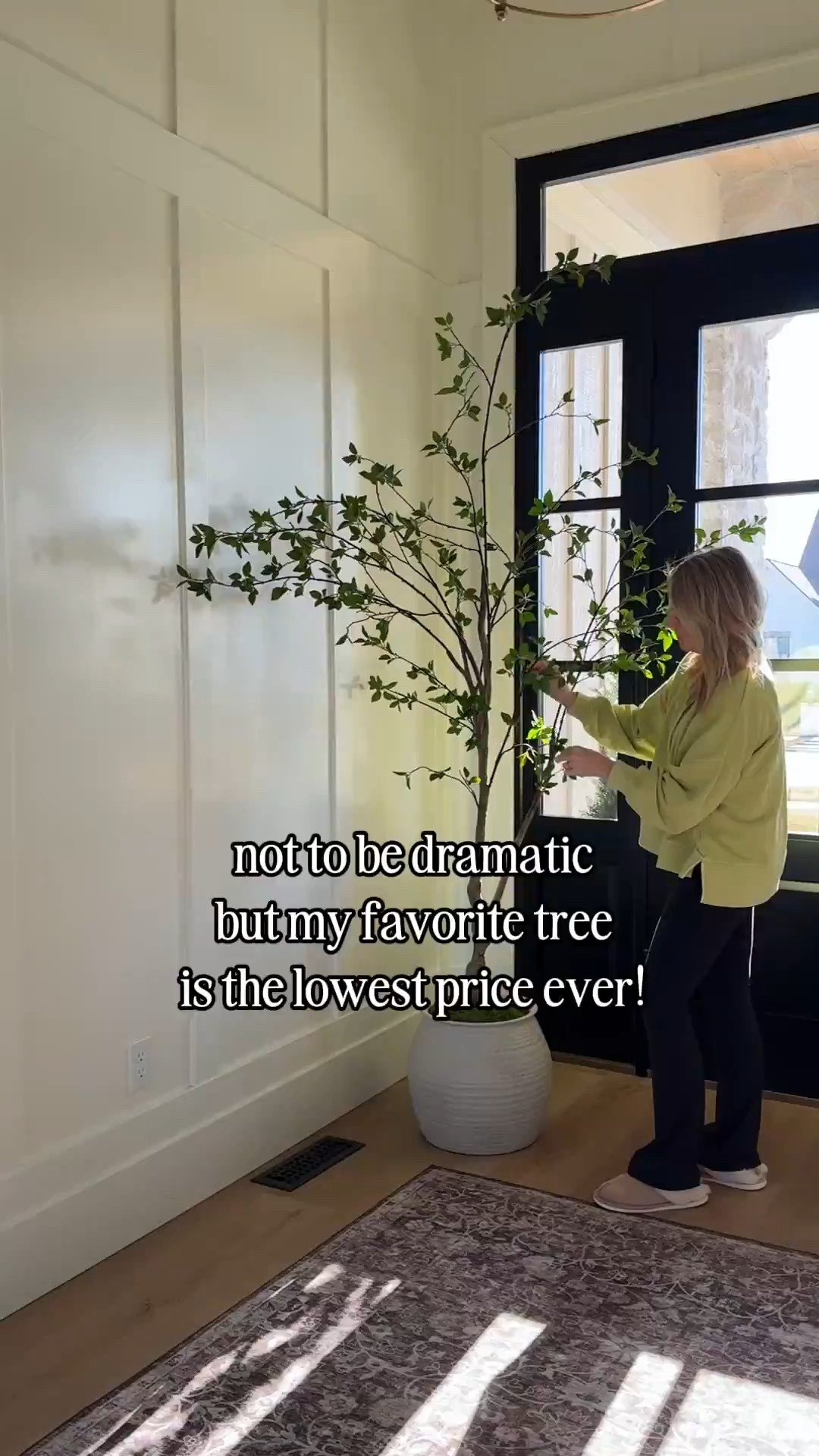 My favorite faux minimalist citrus tree is SUCH an amazing price right now! This deal is crazy for an 8ft faux tree. Only $133 🤯🤯