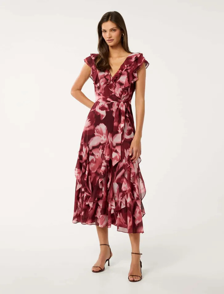Naya Ruffle Midi Dress | Forever New (AU)