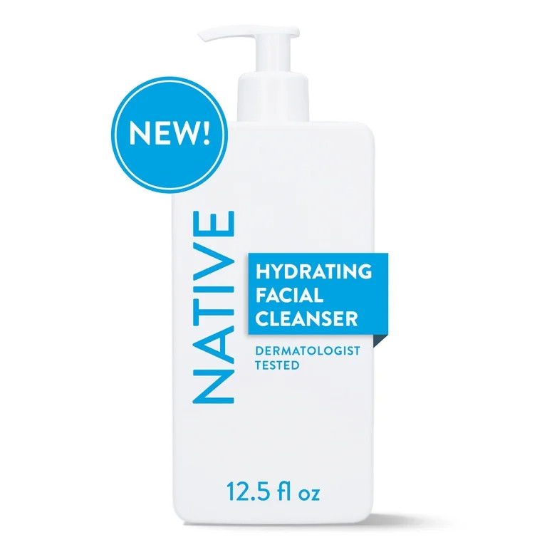Native Hydrating Face Wash for Dry Skin, Sulfate Free, with Hyaluronic Acid and Shea Butter, Derm... | Walmart (US)