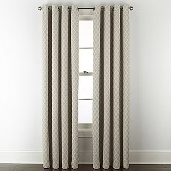 Linden Street Bayshore Print Energy Saving 100% Blackout Grommet Top Single Curtain Panel | JCPenney