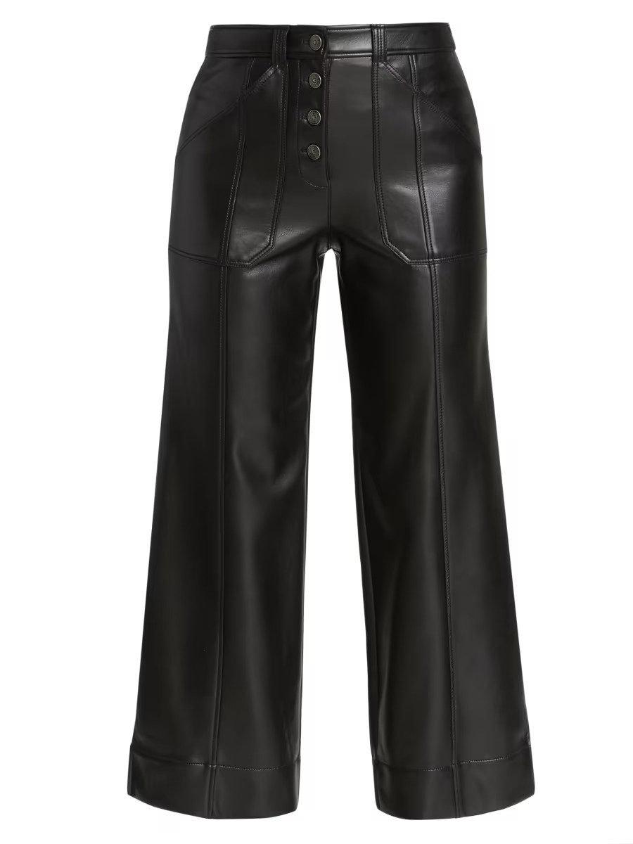 Benji Faux Leather Cropped Pants | Saks Fifth Avenue