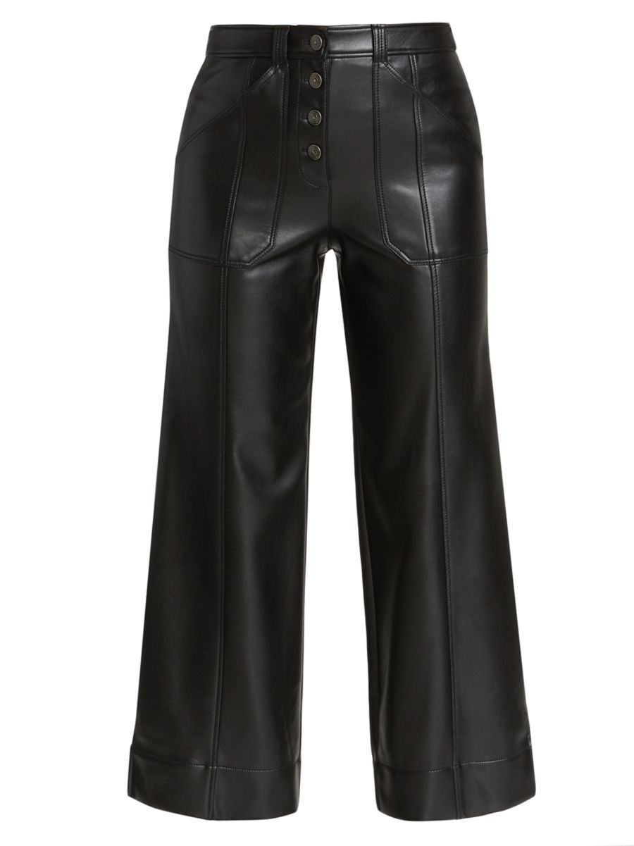 Benji Faux Leather Cropped Pants | Saks Fifth Avenue