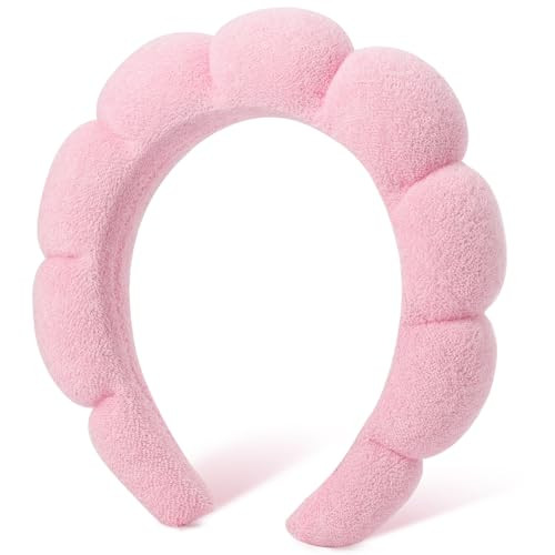 DRESHOW Spa Headbands for Washing Face or Facial, Bubble Skincare Headbands, Bubble Soft Terry Cloth Headband - Puffy Makeup Removal Headbands for Face Washing, Mask, Skin Treatment | Amazon (US)