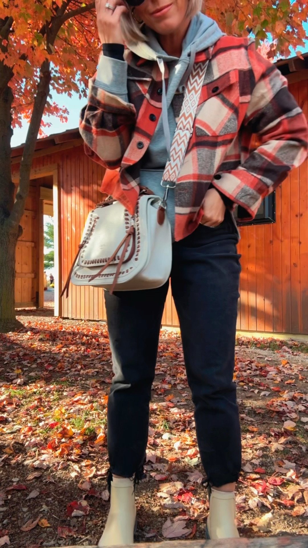 I’m in my fall happy place, Lincoln Ridge Farms!! It’s impossible not to love fall in the Midwest and in my opinion it’s the most wonderful time of the year!!! 
I love this new @amazon shacket that blended in with all of the beautiful fall colors!!
⬇️⬇️⬇️
Shacket and hoodie sized up to medium
Jeans TTS size 4

#LTKVideo #LTKHalloween #LTKFindsUnder50