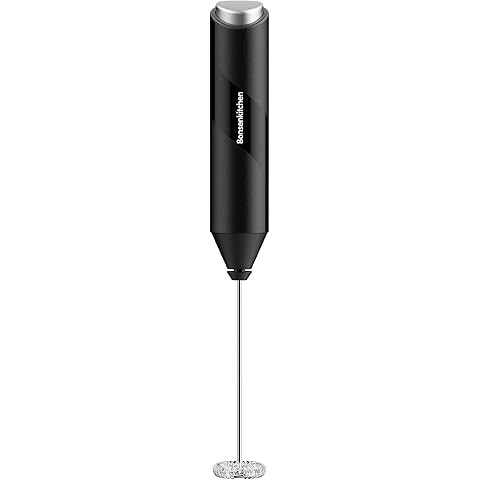 Powerful Milk Frother Wand - Mini Handheld Milk Frother with Stainless Steel Whisk - Battery-Powe... | Amazon (US)