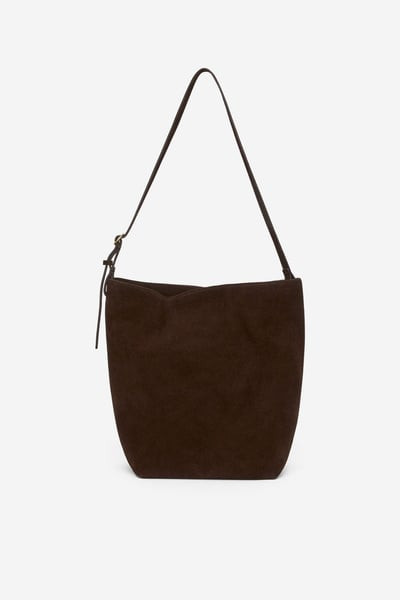 Suede Tote Bag – Dark Brown – Women – ARKET GB | Arket UK