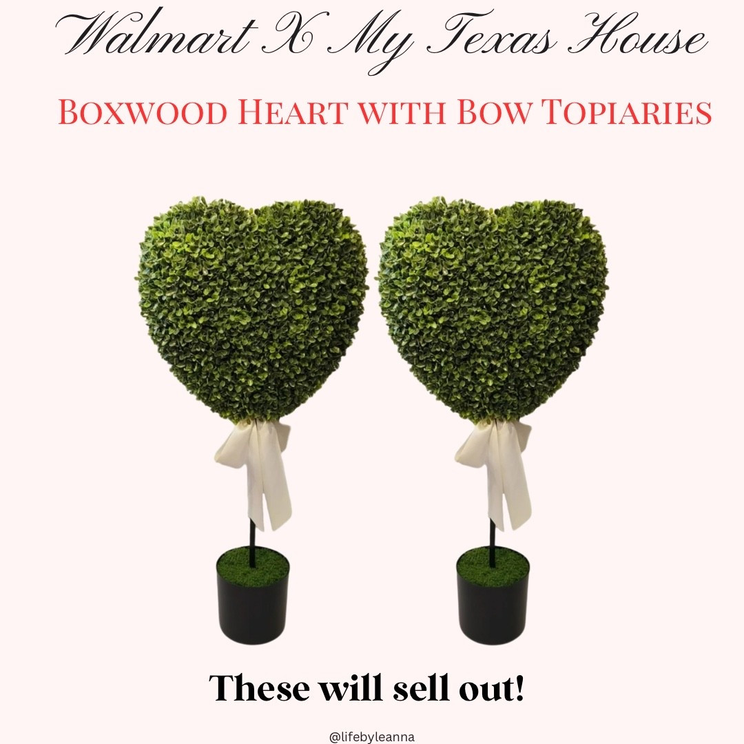 My Texas House Boxwood Heart with Bow Topiaries!! These will look adorable for your Valentines porch display! 








Walmart/front porch/valentines

#LTKHome