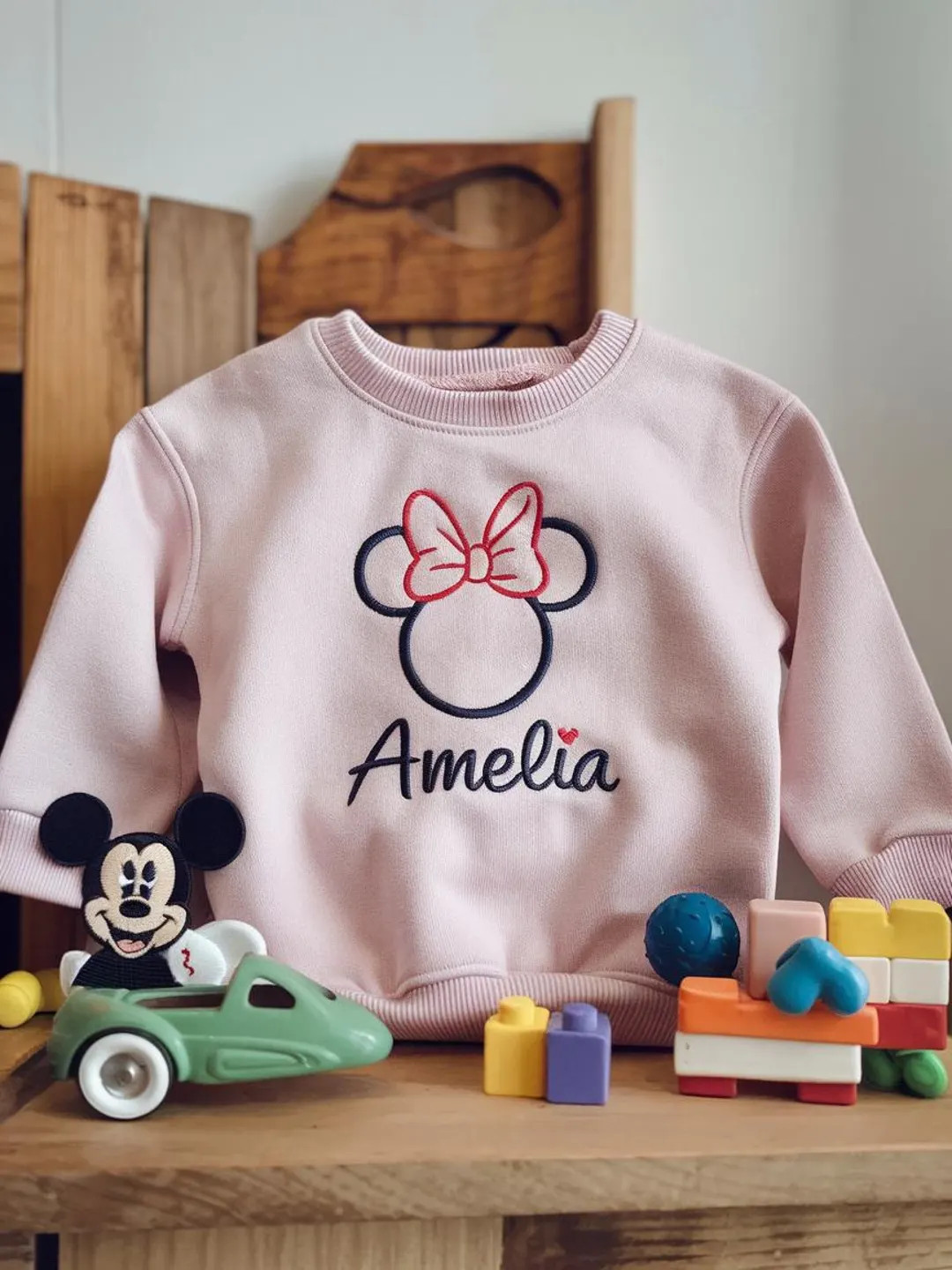 Embroidery Custom Kids Sweatshirt, Minnie Kids Sweatshirt, Sweatshirts for Boy, Sweatshirts for G... | Etsy (US)