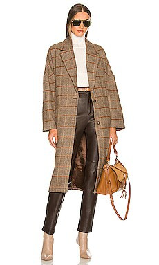 ASTR the Label Dalary Coat in Brown Multi Plaid from Revolve.com | Revolve Clothing (Global)