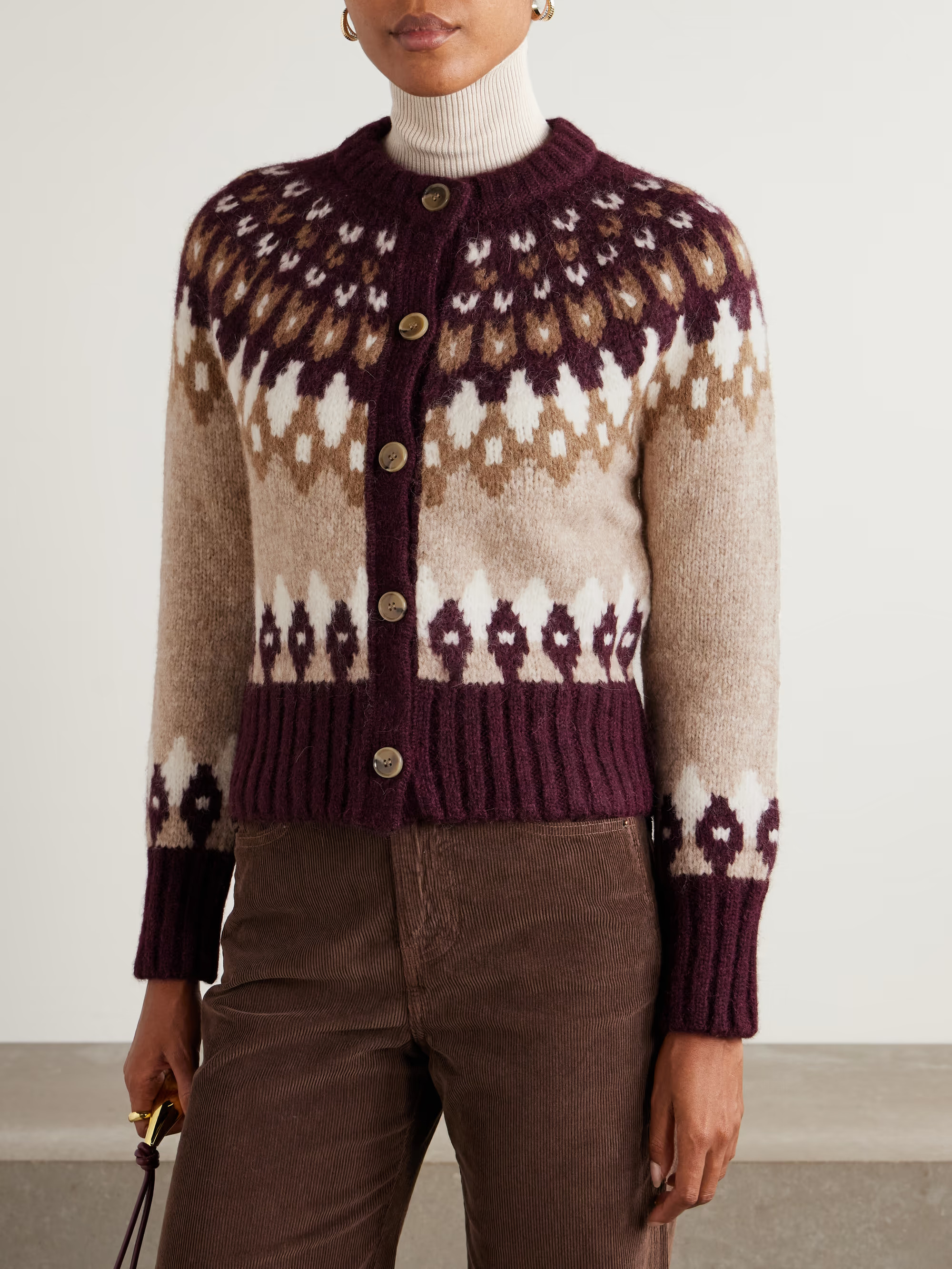 Christina Fair Isle alpaca-blend cardigan | NET-A-PORTER (US)