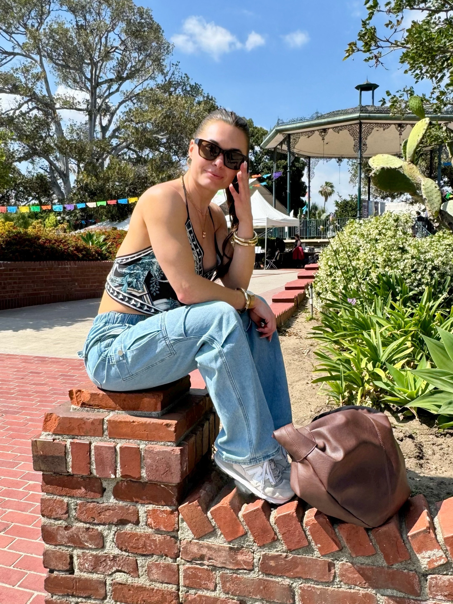 Saturday Street Style during my adventure to DTLA. We ate & shopped our way through Olvera Street 🤤 

Size small in the handkerchief halter top (however I feel like a medium would have been a better fit for me), size small in the Cider drawstring cargo pants and size 7 (true to size) in the New Balance sneakers. 

#LTKSummerSales #LTKFindsUnder50 #LTKStyleTip