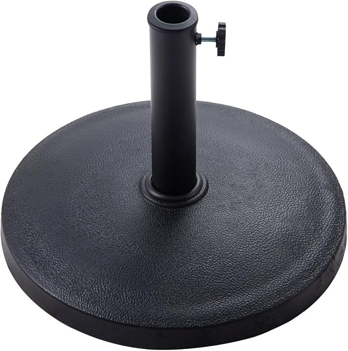 C-Hopetree 22 lb Heavy Duty Round Base Stand for Outdoor Patio Market Table Umbrella, Black | Amazon (US)