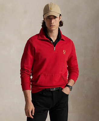 Men's Long-Sleeve Collared Sweatshirt | Macy's
